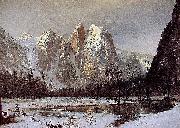 Albert Bierstadt Cathedral Rock, Yosemite Valley, California oil on canvas